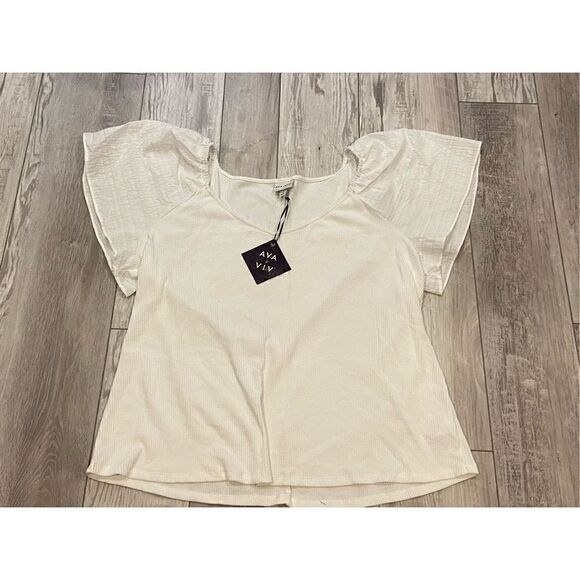 Ava & Viv plus size white blouse, size 3X - Picture 7 of 11